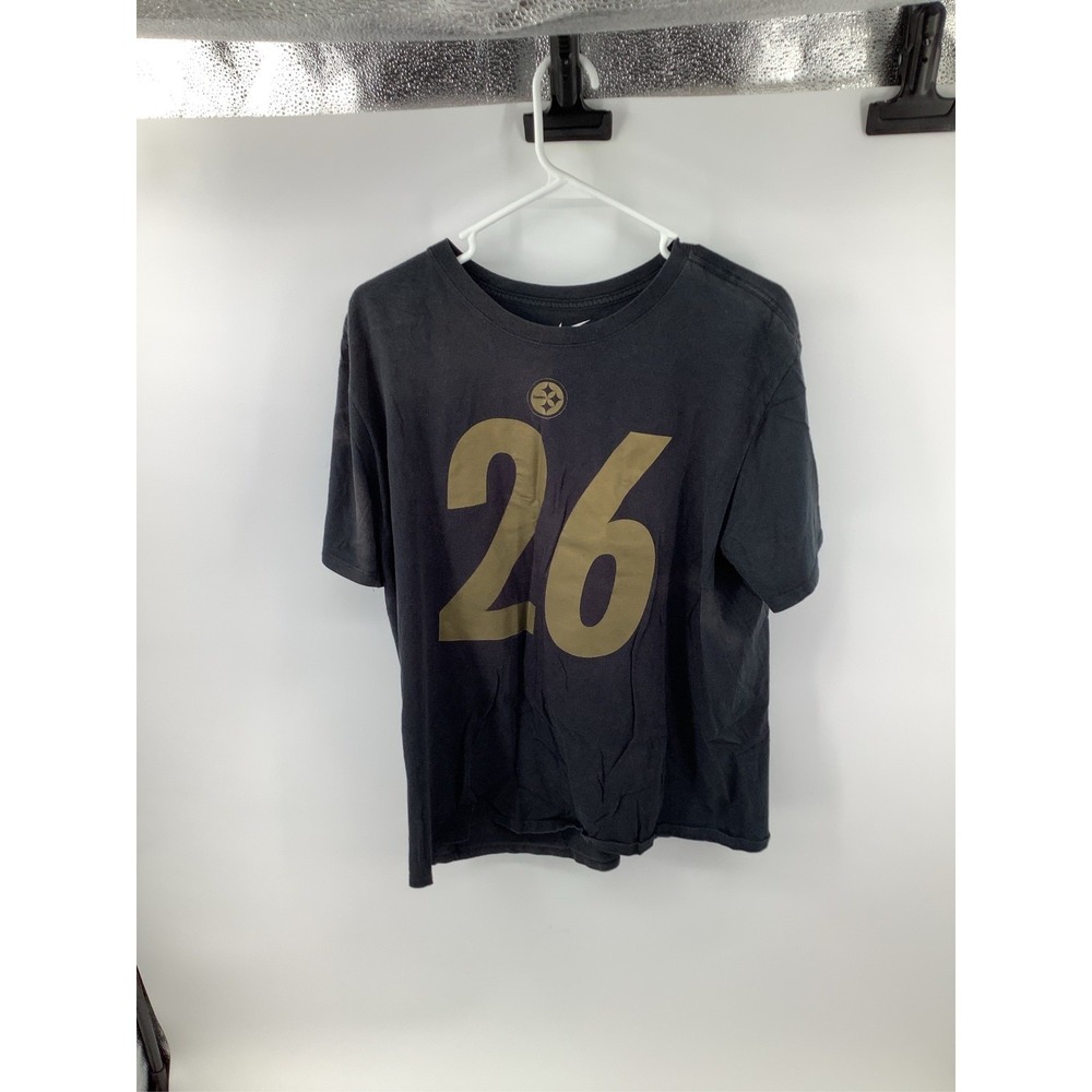 Nike Pittsburgh Steelers LeVeon Bell 26 Graphic T-Shirt Mens XL Black Gold NFL